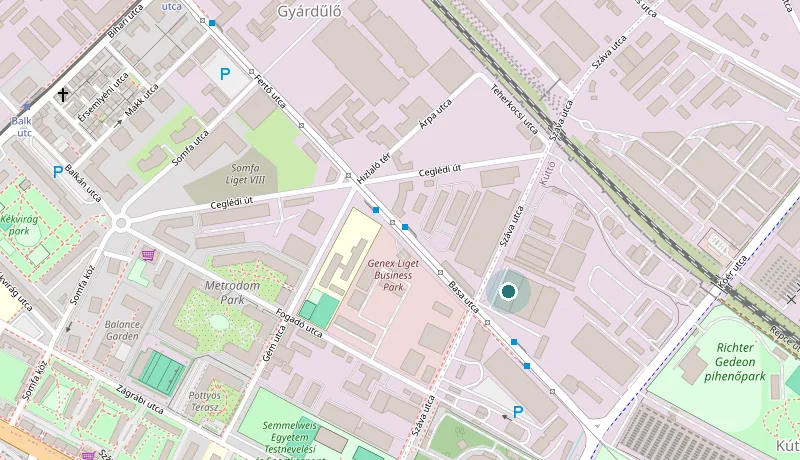 A Száva Terem helye a térképen, a Száva utcában